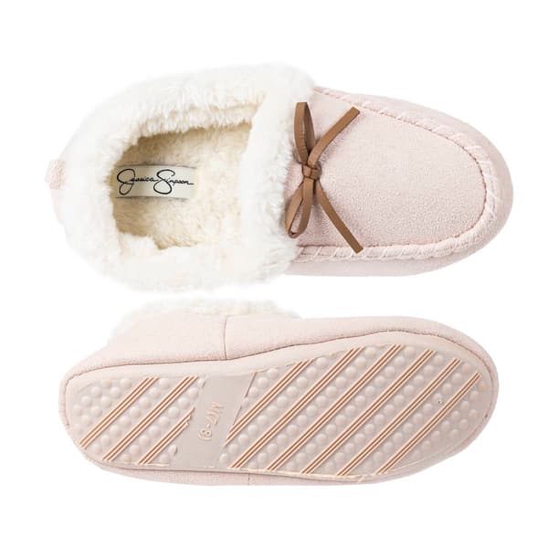 Womens Jessica Simpson Microsuede Moccasin Slippers