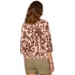 Womens Democracy 3/4 Dolman Blouson Sleeve Leaf Sweater - image 2
