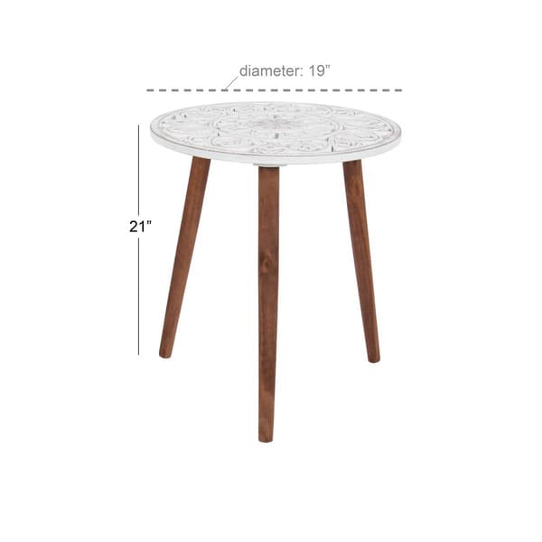 9th & Pike® White Wood Contemporary Accent Table