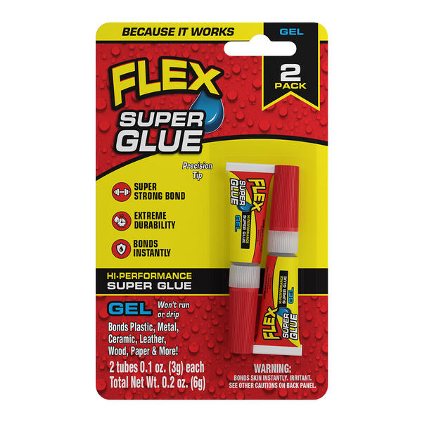 As Seen On TV 2pk. 3g. Gel Flex Super Glue Tubes - image 