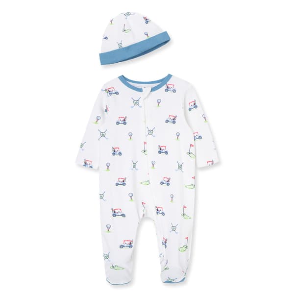 Baby Boy (NB-9M) Little Me Golf Club Footie with Hat - image 