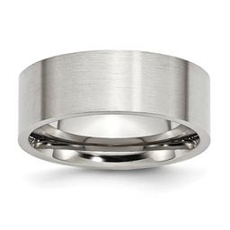 Mens Gentlemen's Classics(tm) Stainless Steel Flat 8mm Brushed Band