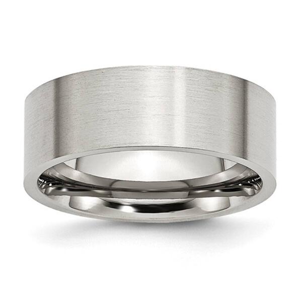 Mens Gentlemen's Classics&#40;tm&#41; Stainless Steel Flat 8mm Brushed Band - image 