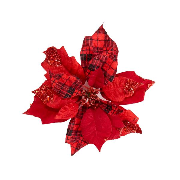 Artificial Poinsettia Clip - image 