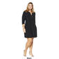 Plus Size MSK 3/4 Sleeve Half Zip Swing A-Line Dress - image 5