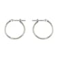10kt. White Gold Round Tube Hoop Earrings - image 1