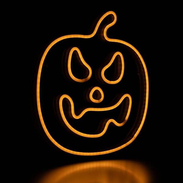 Northlight Seasonal 15in. Neon Jack-O-Lantern Window Silhouette