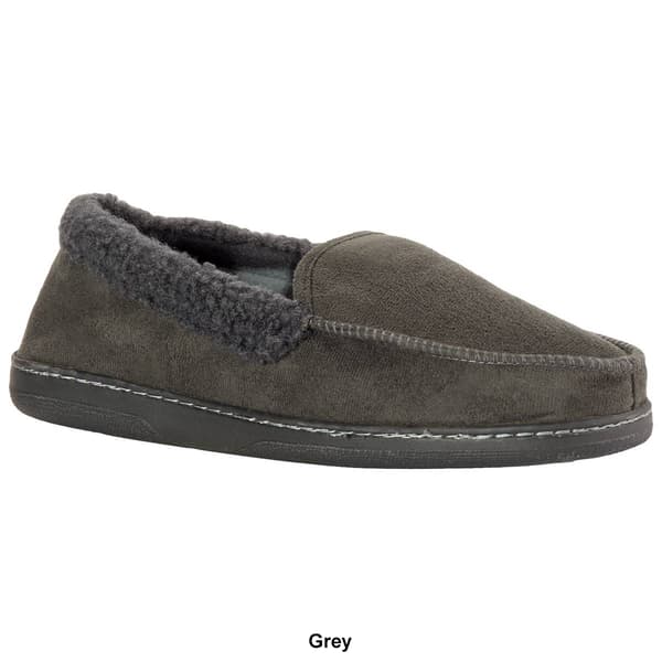 Mens Gold Toe&#174; Microsuede Sherpa Collar Moccasins