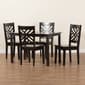Baxton Studio Ani Dark Brown Finished Wood 5pc. Dining Set - image 8