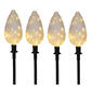 Set of 4 Faceted Clear Bulb Pathway Lights - image 1