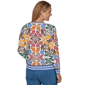 Womens Ruby Rd. Game of Luxe Floral Damask Sweater - image 2