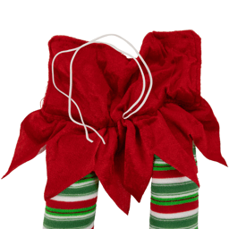 Northlight Striped Plush Elf Legs Christmas Decorations -Set of 2