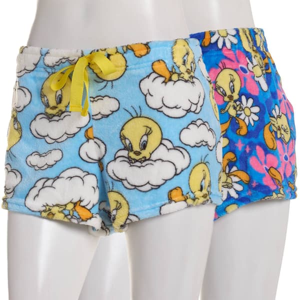 Womens Looney Tunes Tweety 2 pk. Plush Pajama Shorts