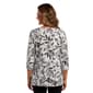 Womens Emily Daniels 3/4 Sleeve Texture Round Neck Floral Blouse - image 2