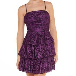 Juniors Emerald Sundae Triple Tier Lace Skater Dress