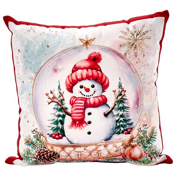 Nourison Snowman Globe Decorative Pillow - 10x10 - image 
