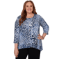 Plus Size Alfred Dunner Classics 3/4 Sleeve Leopard Blouse - image 1