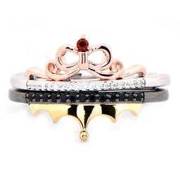 Enchanted by Disney Sterling Silver Gold Plated Maleficent Ring