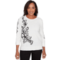 Womens Alfred Dunner Barcelona Floral Embroidery Knit Sweater - image 1