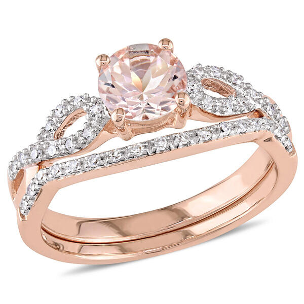 Gemstone Classics&#40;tm&#41; 10kt. Rose Gold Bridal Set - image 