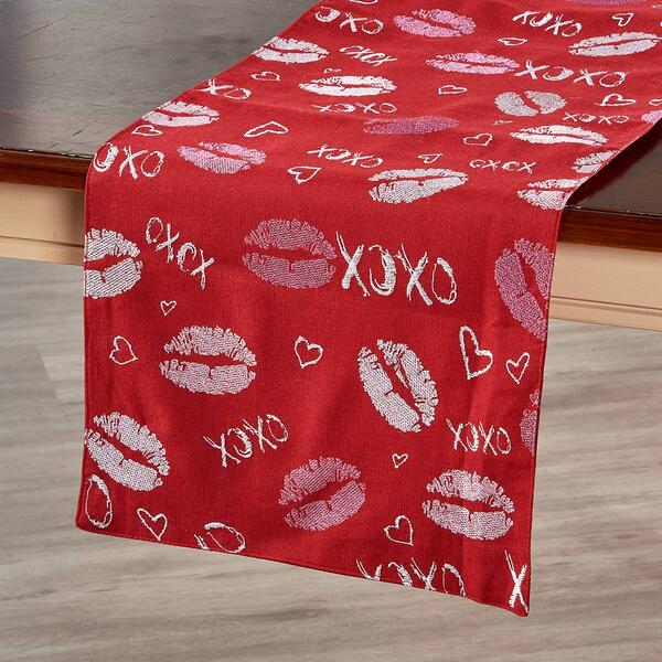 Lintex Trend Collections XOXO Lips Table Runner - 14x72 - image 