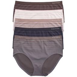 Plus Size Nautica 3/5pk. Stripe Full Brief Panties - NT9935-5PKBE