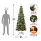 National Tree 7.5ft Cullen Slim Prelit Christmas Tree w/ Pinecone - image 4