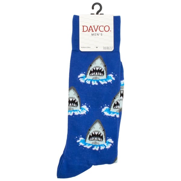 Mens Davco(R) Sharkhead Crew Socks - image 