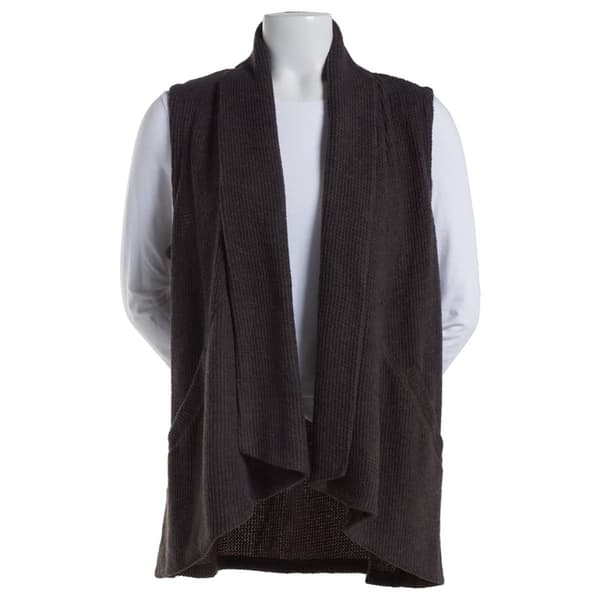 Plus Size North River Heather Yarn Waffle Sweater Vest