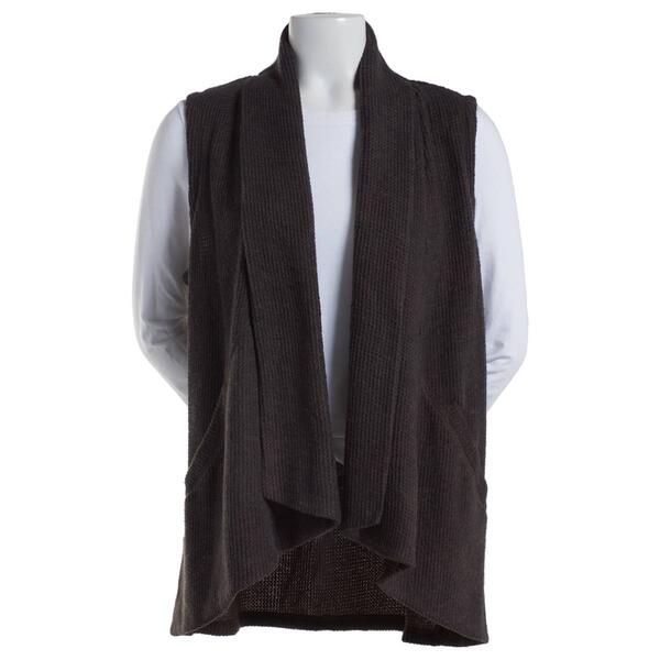 Plus Size North River Heather Yarn Waffle Sweater Vest - image 