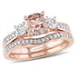 Gemstone Classics&#40;tm&#41; 10kt. Rose Gold 1/7ctw. Bridal Ring Set - image 1