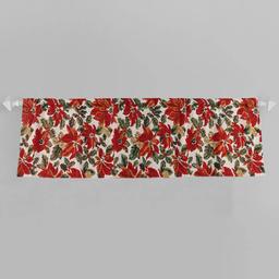 All Over Pointsettia Kitchen Valance
