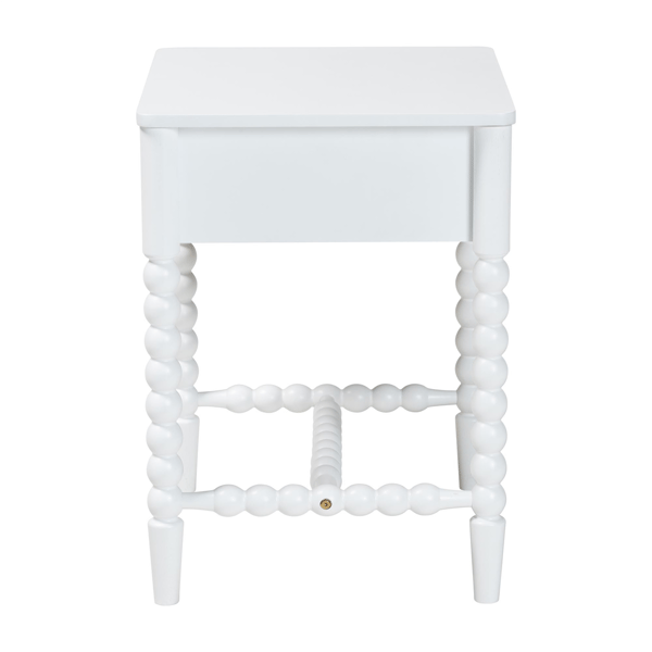 Baxton Studio Brantley Spindle 1-Drawer Nightstand
