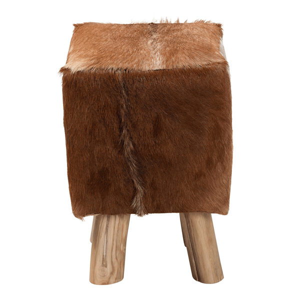 bali & pari Scotlyn Genuine Goat Leather Footstool