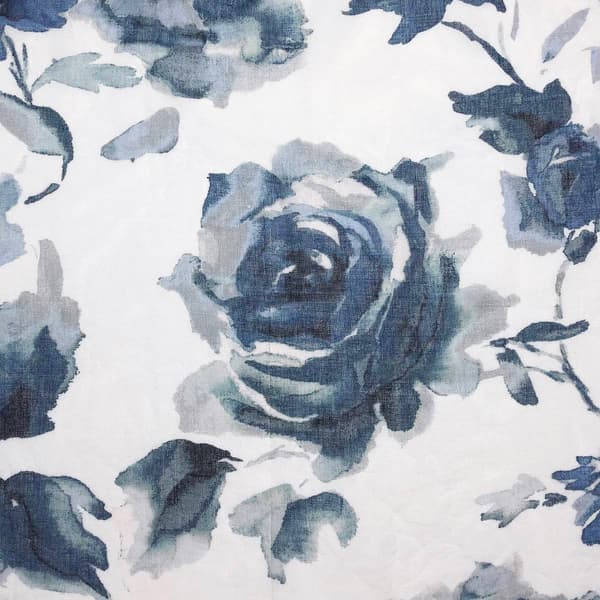 Sheena Floral Print Sheer Grommet Panel Curtain