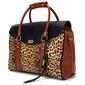 Badgley Mischka Leopard Vegan Leather Travel Tote Weekender Bag - image 1