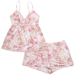 Womens Laura Ashley&#40;R&#41; Floral Pajama Set w/Scalloped Lace