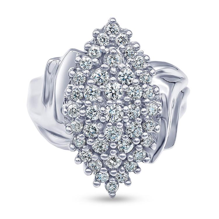 Nova Star® Sterling Silver 1ctw. Lab Grown Diamond Statement Ring