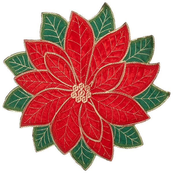 Poinsettia Cutwork Placemat - image 