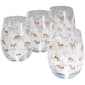 Home Essentials Reindeer Stemless Wine Glasses - Set of 4 - image 1