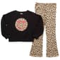 Girls &#40;7-12&#41; Derek Heart Leopard Sweatshirt & Flare Leggings Set - image 1