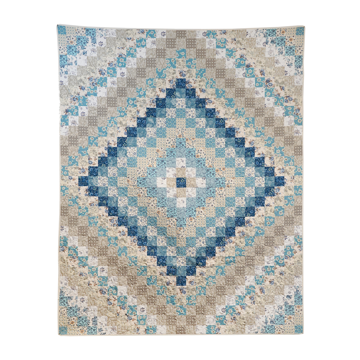 Donna Sharp Blue Diamond Quilted Throw Blanket