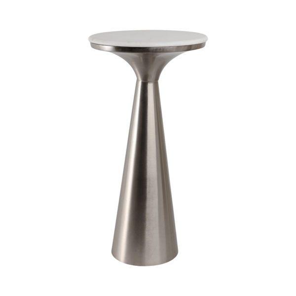 Sagebrook Home 22in. Tapered Metal & Mable Accent Table - image 