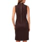 Womens MSK Sleeveless Mock Neck Midi Scuba Suede Dress - image 2