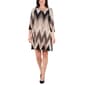 Womens NY Collection Chevron Keyhole Shift Dress - image 1