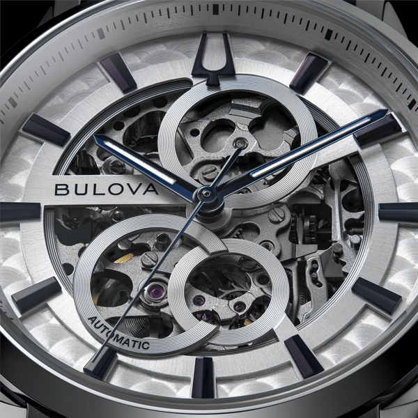 Mens Bulvoa Classic Sutton Automatic Blue Strap Watch - 96A330