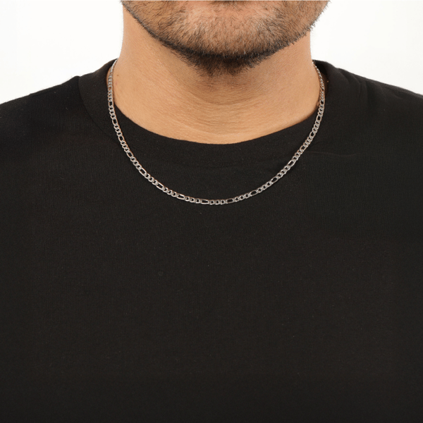 Mens Lynx Gold-Tone Ion Plated 4mm Figaro Chain Necklace