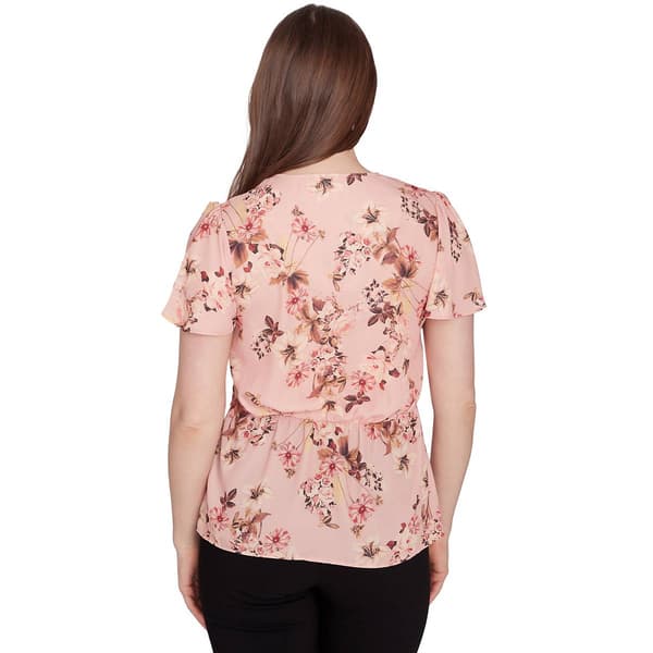 Womens Emaline Mycenae Floral Short Sleeve Blouse