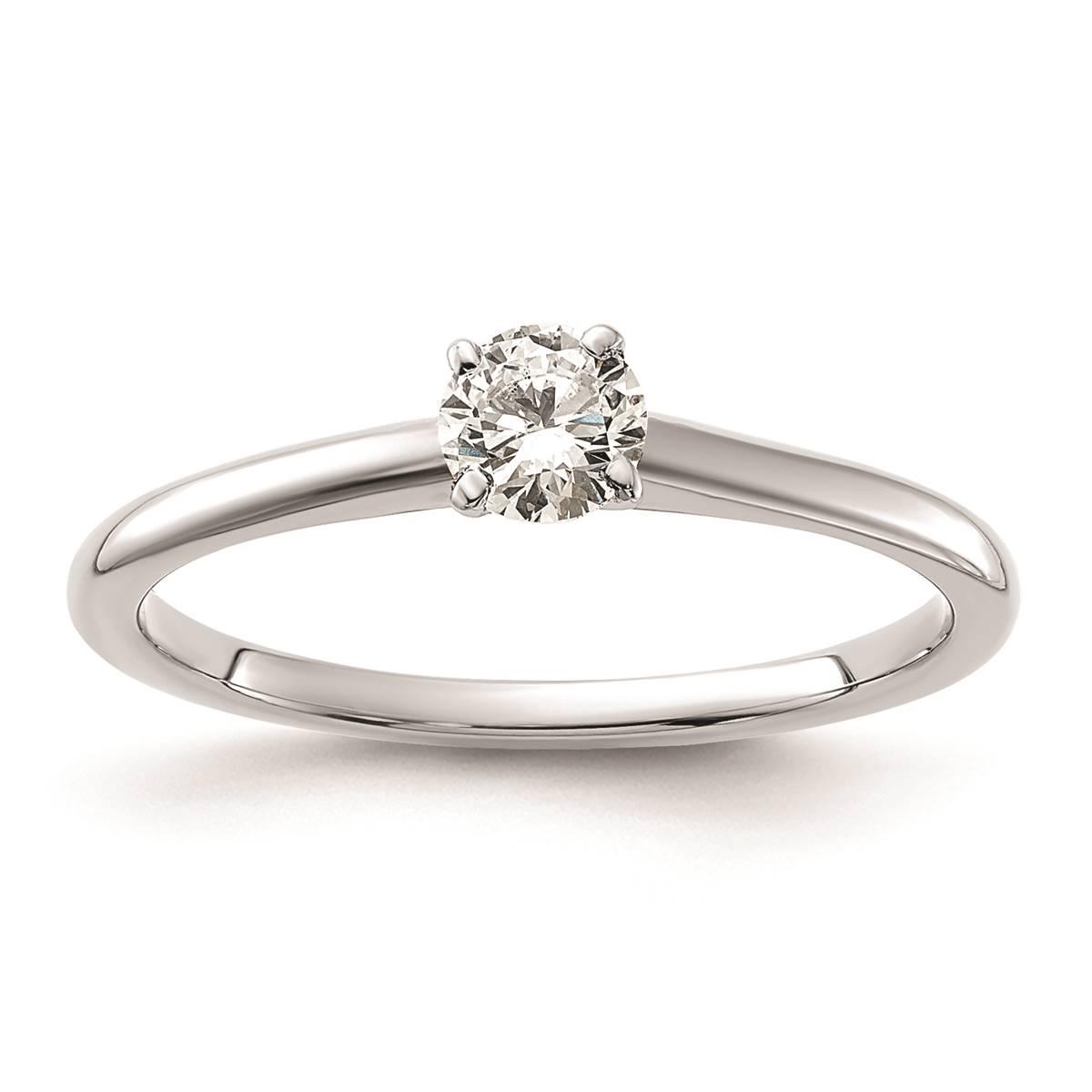 Pure Fire 14kt. White Gold Solitaire Lab Grown Diamond Ring