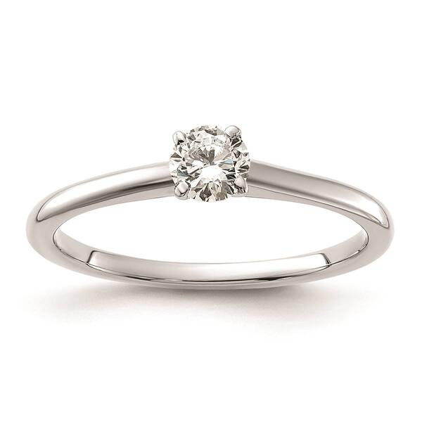 Pure Fire 14kt. White Gold Solitaire Lab Grown Diamond Ring - image 
